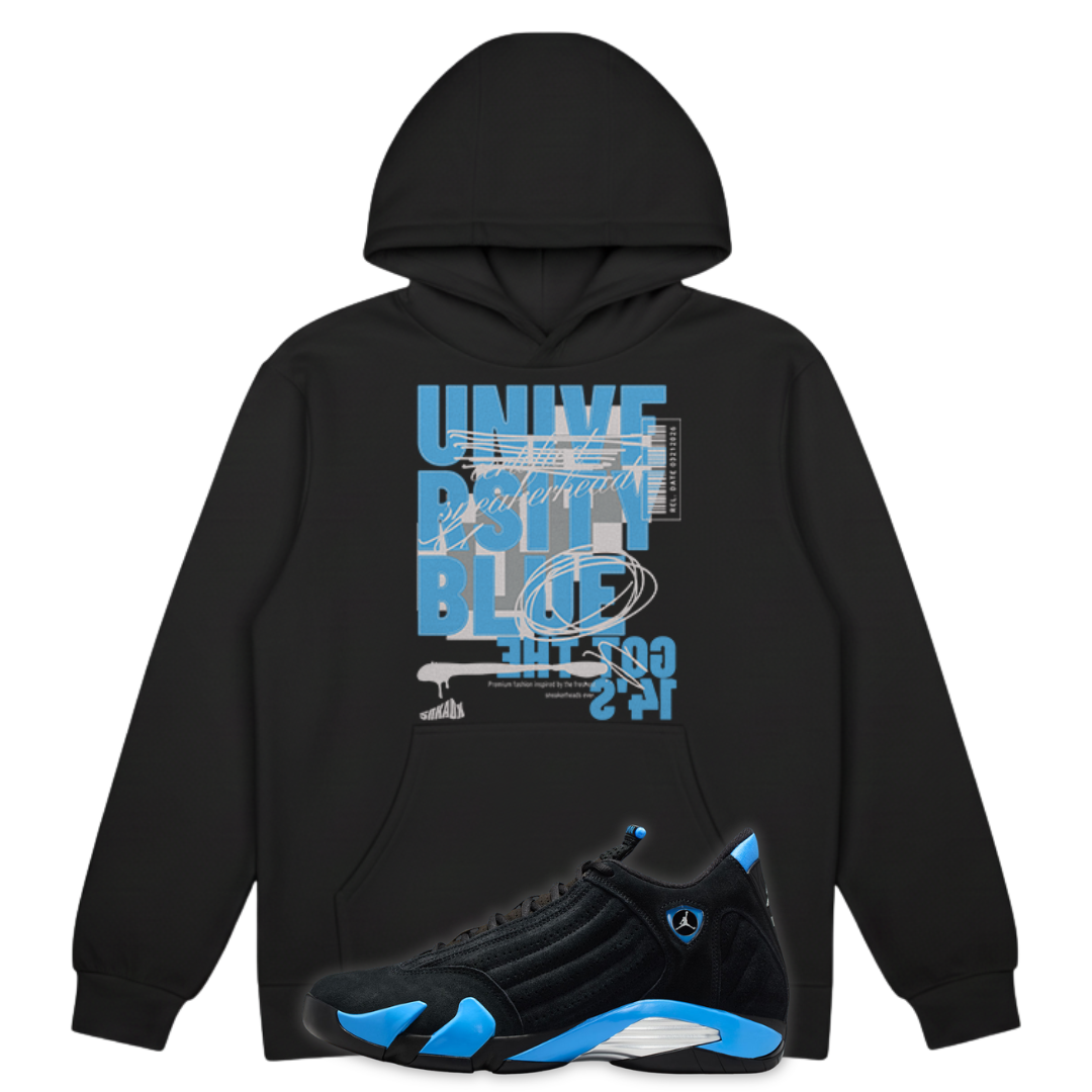 University Blue Sneakers Heavyweight Hoodie Matching Jordan 14 University Blue