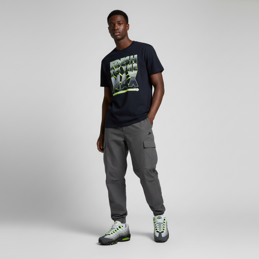 Fresh To The Max Oversized Premium T-Shirt Matching Air Max 95 Neon Big Bubble