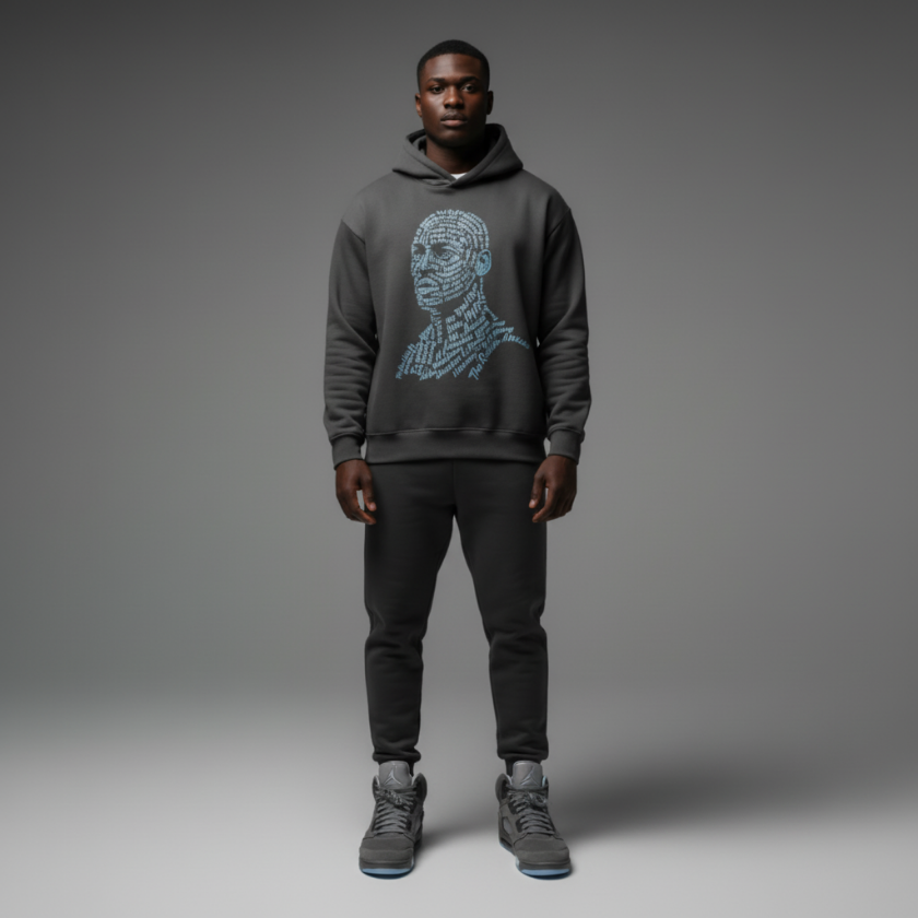 Jordan Stats Premium Fleeced Boxy Hoodie Matching Jordan 5 Wolf Grey