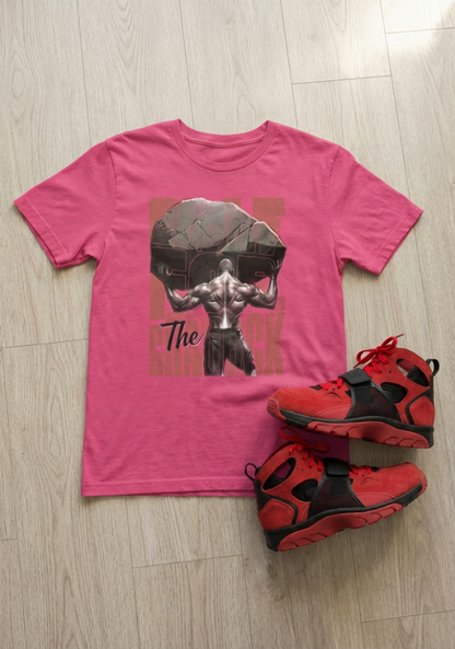 Built For The Challenge Sun Fade T-Shirt Matching Air Trainer Huarache Challenge Red