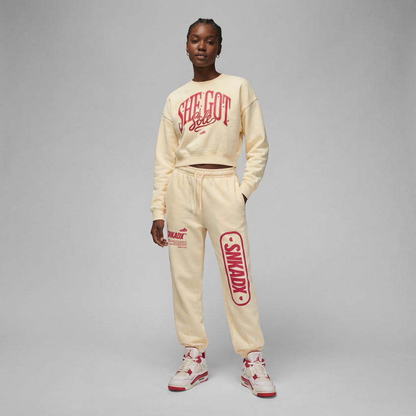 She Got Sole Vintage Washed Drawstring Sweatpants Jordan 4 Valentine’s Day
