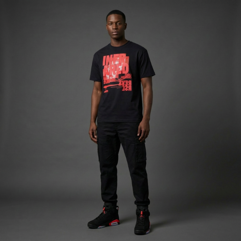 Infrared 6 Oversized Premium T-Shirt Matching Air Jordan 6 Reverse Infrared Salesman