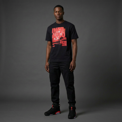 Infrared 6 Oversized Premium T-Shirt Matching Air Jordan 6 Reverse Infrared Salesman