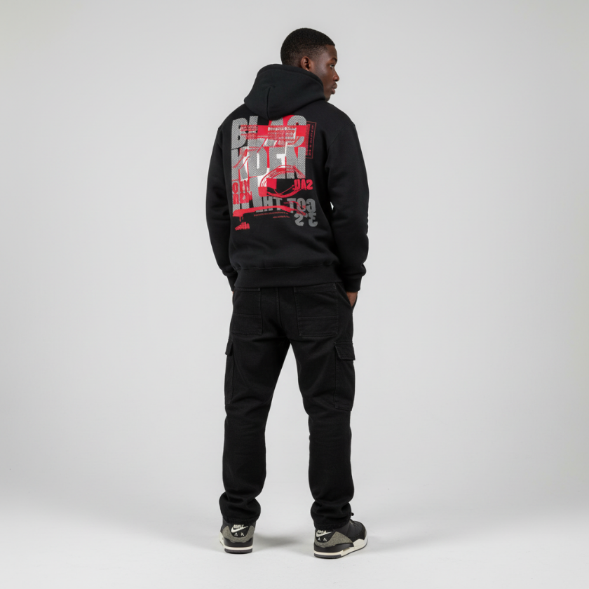 Black Denim 3 Premium Drop-Shoulder Zip Up Hoodie Air Jordan 3 Black Denim