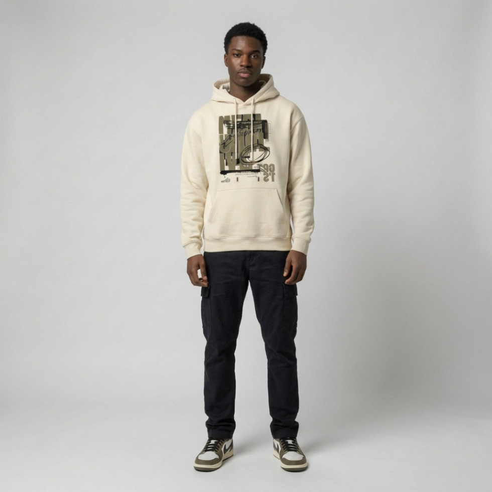 Medium Olive Print Premium Unisex Fleece Hoodie Jordan 1 Medium Olive