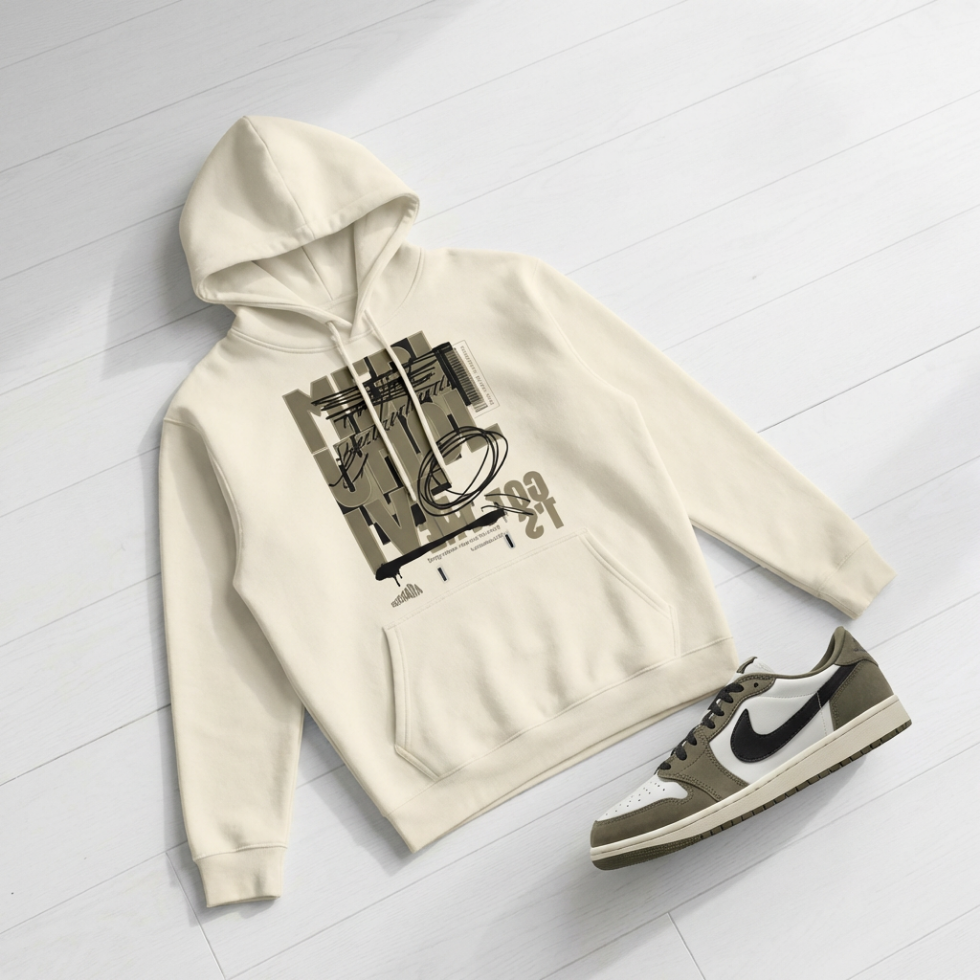 Medium Olive Print Premium Unisex Fleece Hoodie Jordan 1 Medium Olive