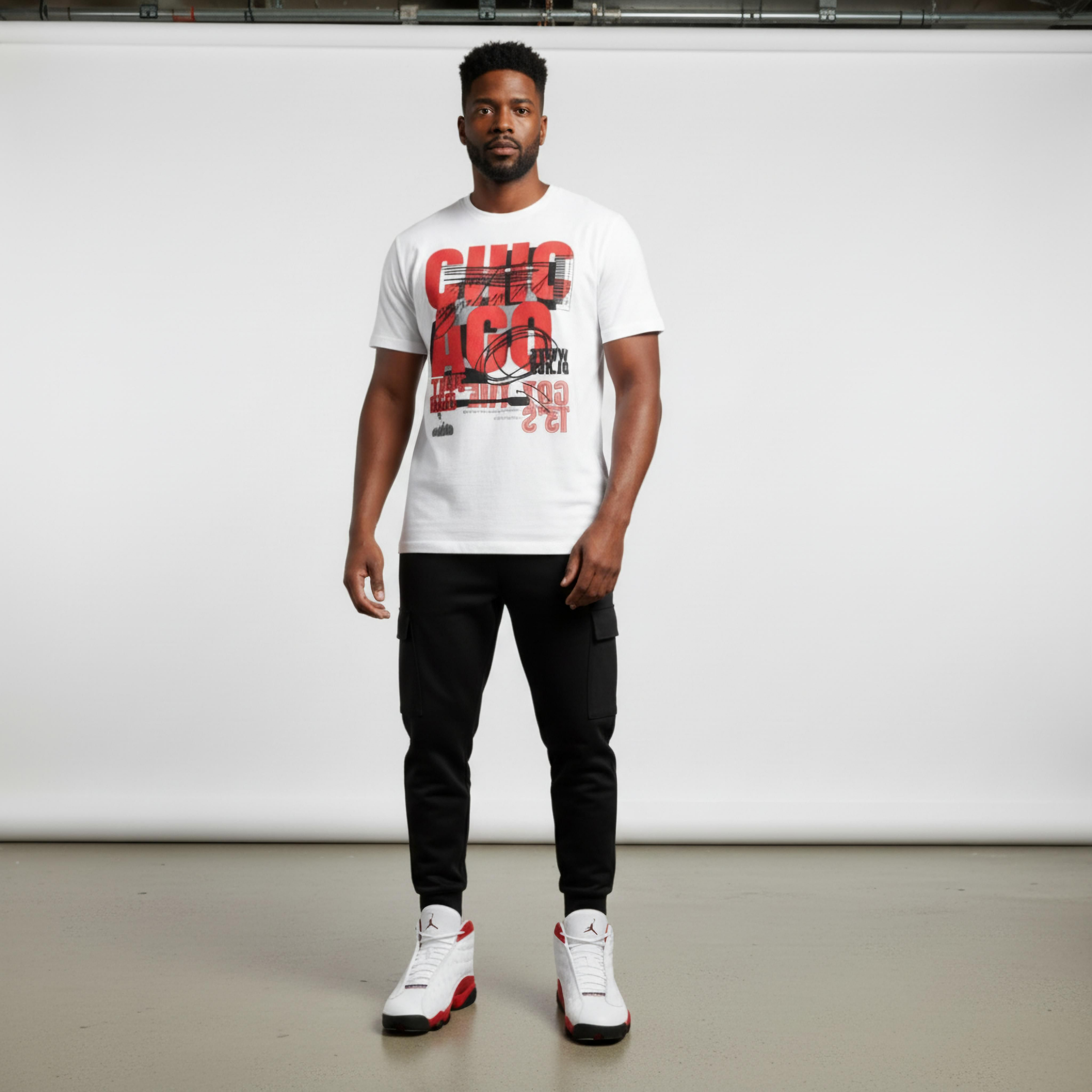 Chicago 13 Oversized Premium T-Shirt Matching Jordan 13 Chicago