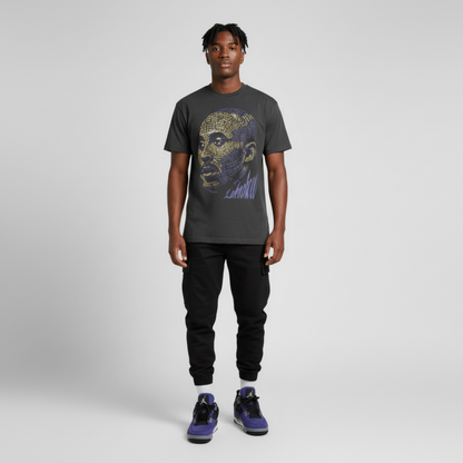 Black Mamba Vintage Washed Oversized Cotton T-Shirt Matching Jordan 4 Lakeshow