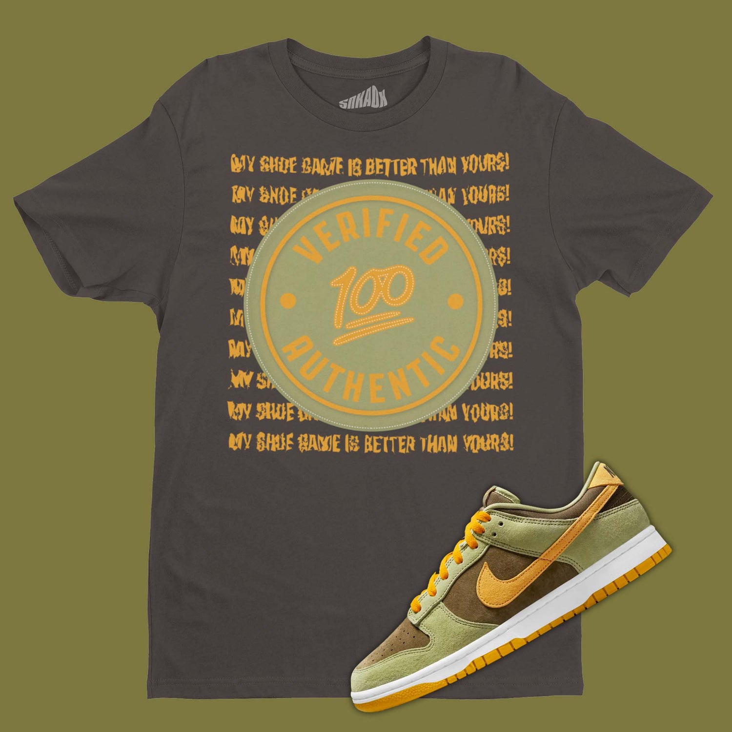 Nike Dunk Low Dusty Olive Matching T-Shirt