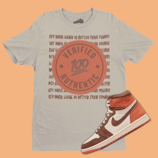 Verified Authentic T-Shirt Matching Air Jordan 1 Dusted Clay