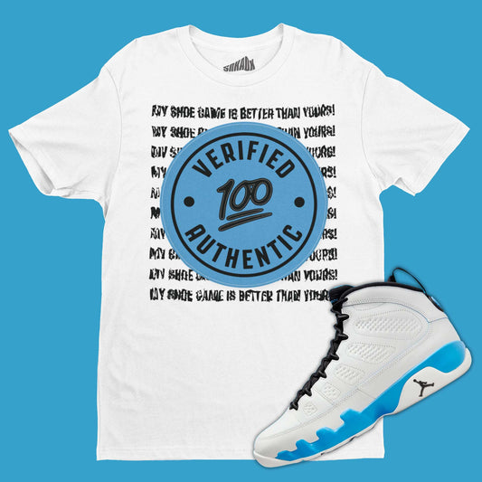 Verified Authentic T-Shirt Matching Air Jordan 9 Powder Blue