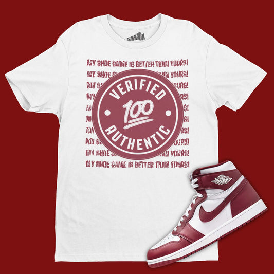 Verified Authentic T-Shirt Matching Air Jordan 1 Team Red