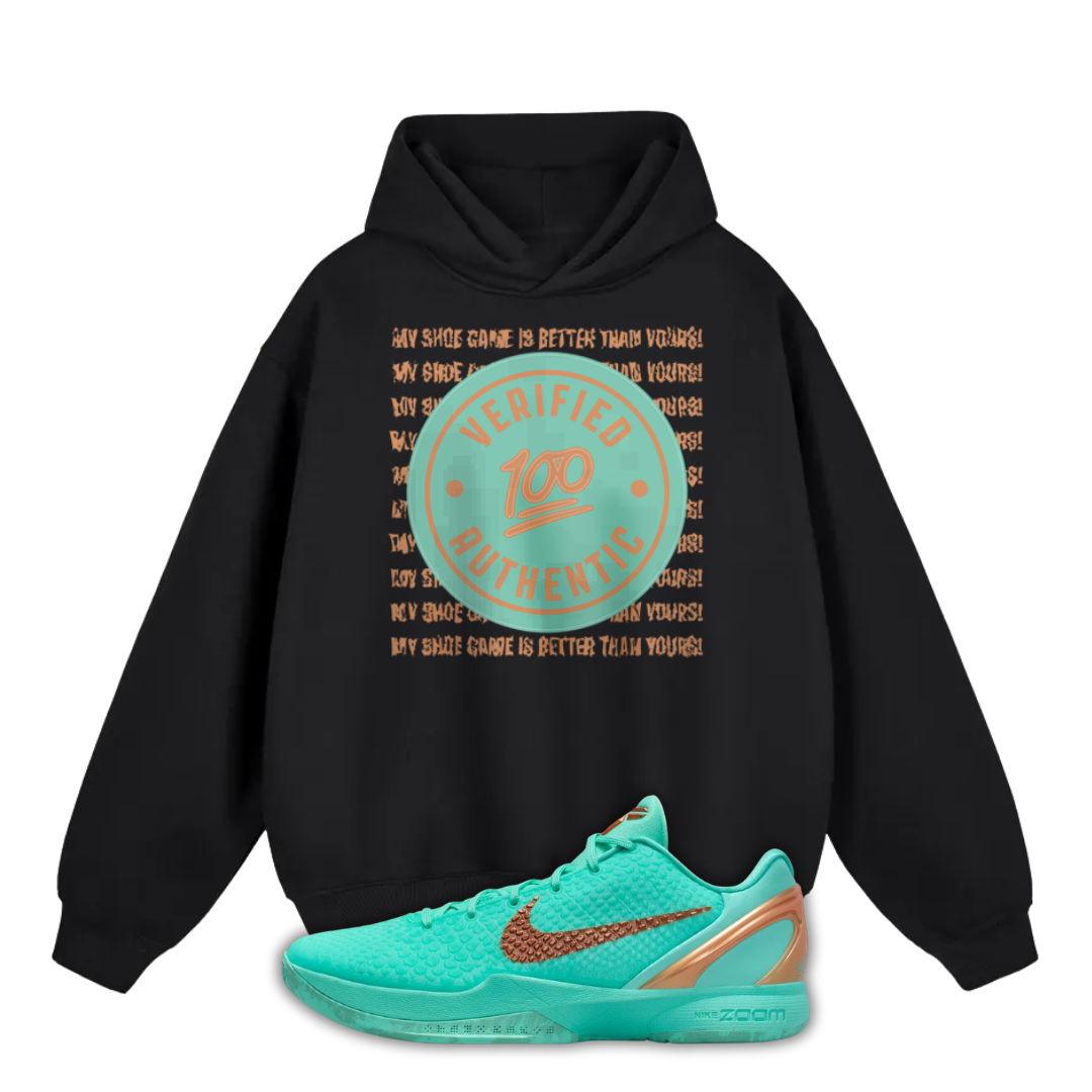 Verified Authentic Fleeced Boxy Hoodie Matching Brunson Kobe 6 Protro Statue of Liberty