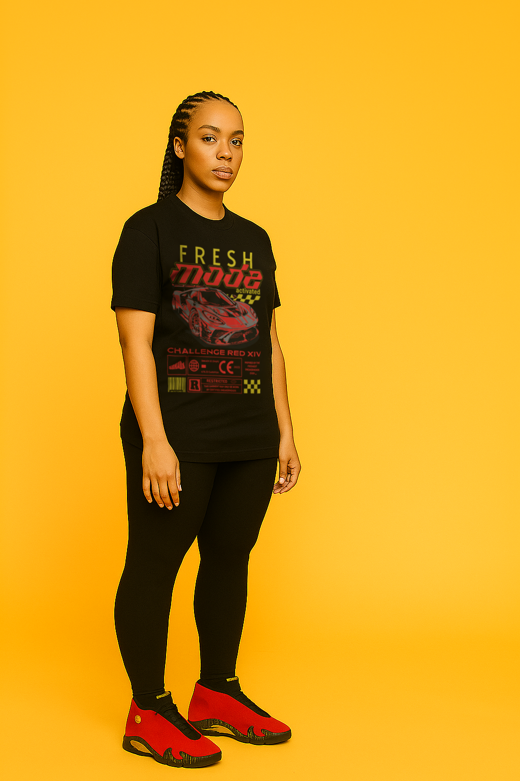 Fresh Mode T-Shirt Matching Jordan 14 Ferrari