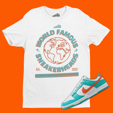 World Famous Sneakerheads T-Shirt Matching Dunk Miami Dolphins