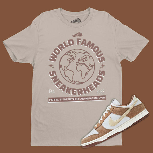 World Famous Sneakerheads T-Shirt Matching Dunk Low Medium Curry