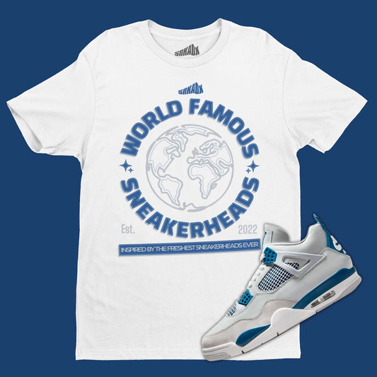 World Famous Sneakerheads T-Shirt Matching Air Jordan 4 Industrial Blue