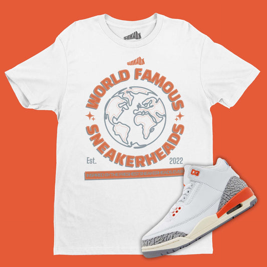 World Famous Sneakerheads T-Shirt Matching Air Jordan 3 Georgia Peach