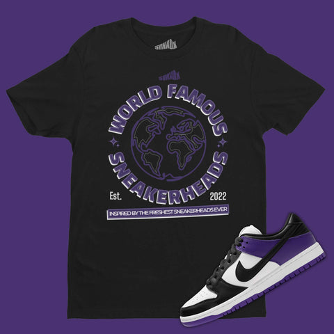 World Famous Sneakerheads T-Shirt Matching Dunk Low Court Purple