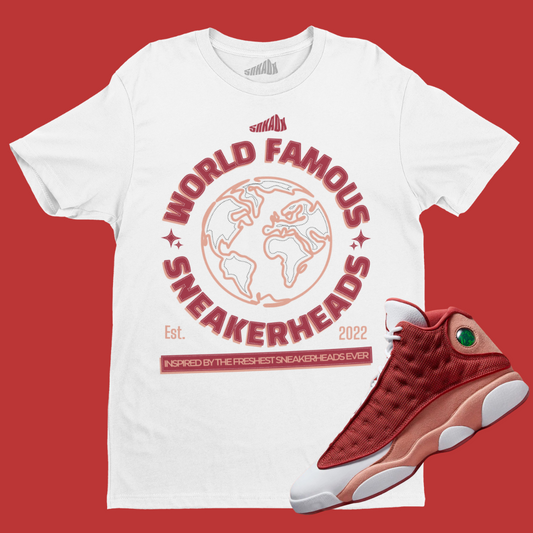 World Famous Sneakerhead T-Shirt Matching Air Jordan 13 Dune Red