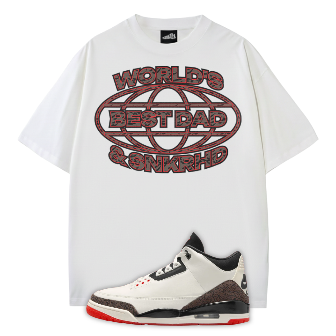 World's Best Dad Premium T-Shirt Matching Jordan 3 Worlds Best Dad