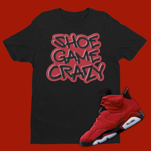 Shoe Game Crazy Air Jordan 6 Toro Bravo Matching Shirt in black