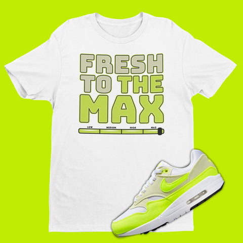 Fresh To The Max Nike Air Max 1 Volt Suede Matching T-Shirt from SNKADX.