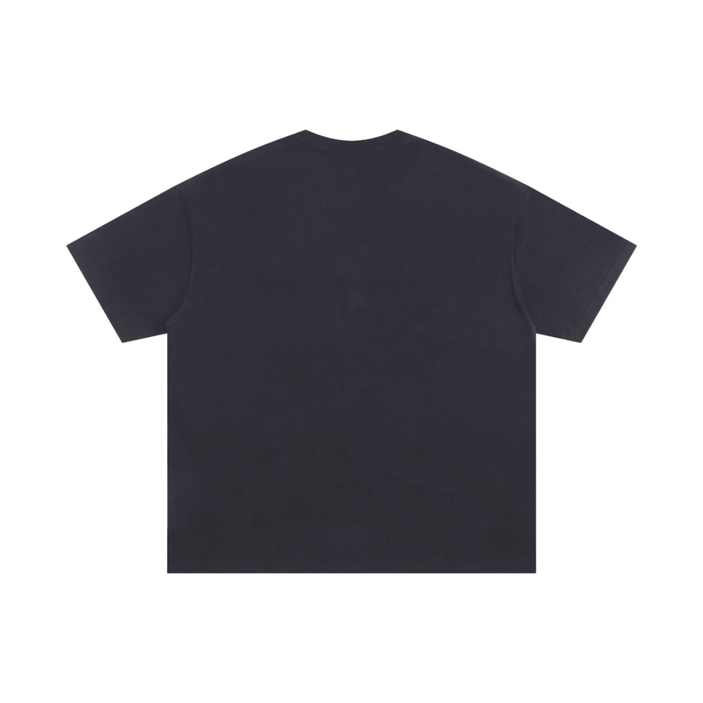Black t-shirt on a white background