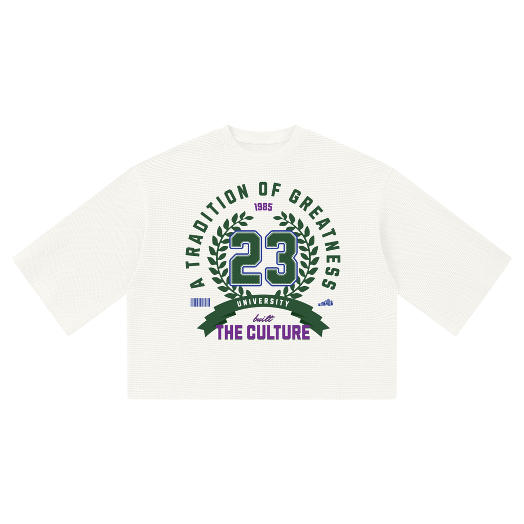 23 University Waffle Boxy T-Shirt Matching Air Jordan 12 Bucks