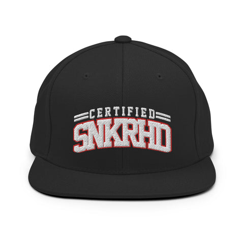 black cap with certified sneakerhead in the front in arch style