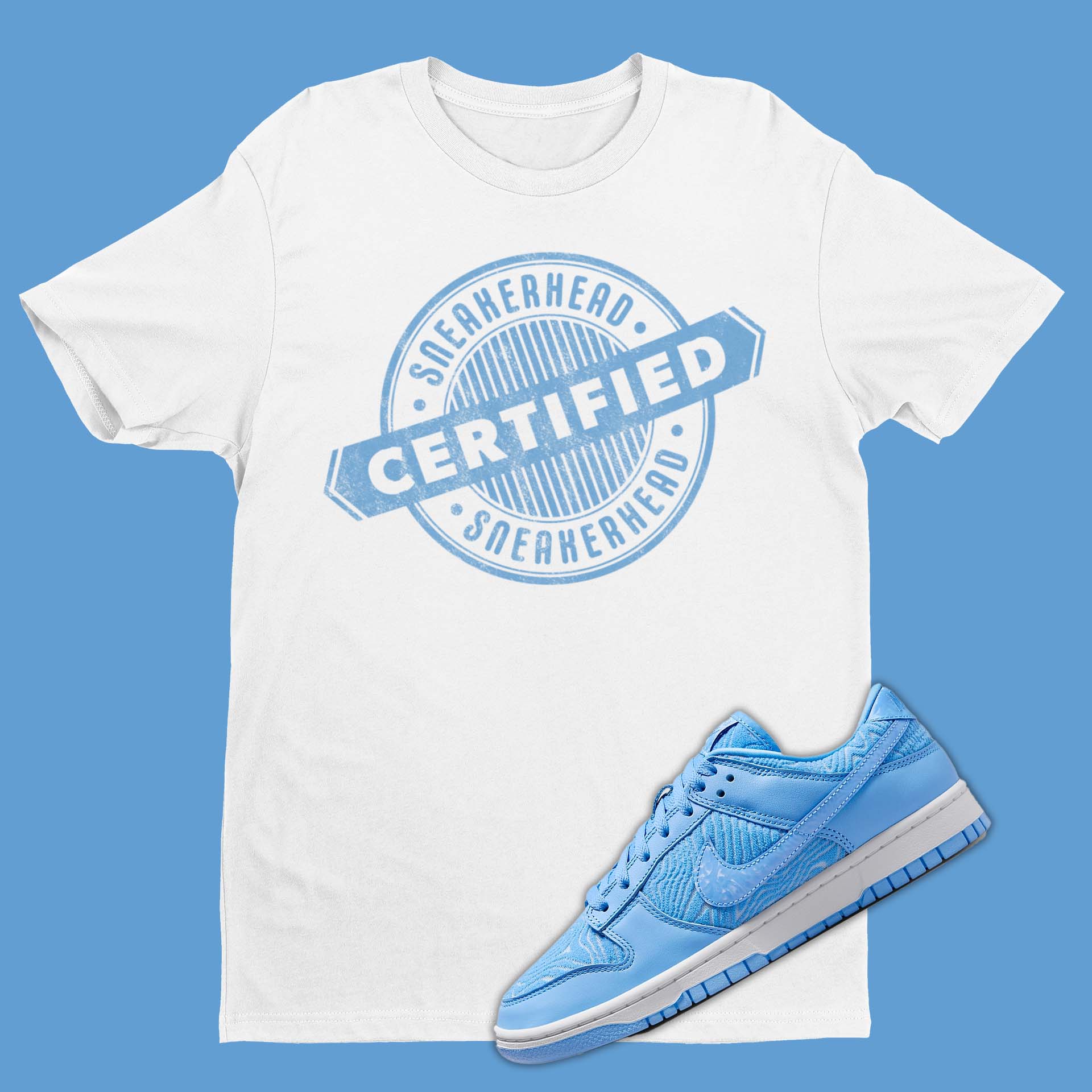 University Blue Dunk Low Tee | Certified Sneakerhead - SNKADX
