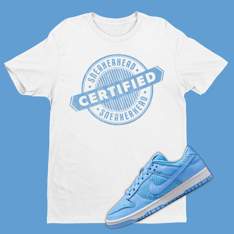 Certified Sneakerhead Nike Dunk Low University Matching T-Shirt from SNKADX.
