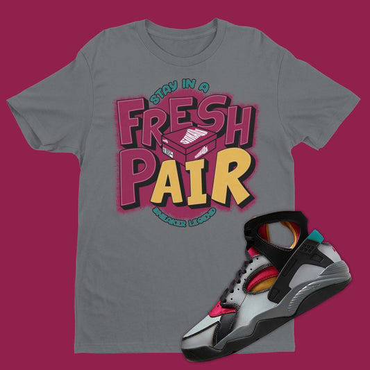 Fresh Pair Nike Air Flight Huarache Bordeaux Matching T-Shirt from SNKADX