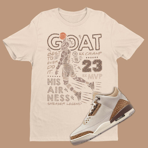 GOAT Air Jordan 3 Palomino Matching T-Shirt from SNKADX