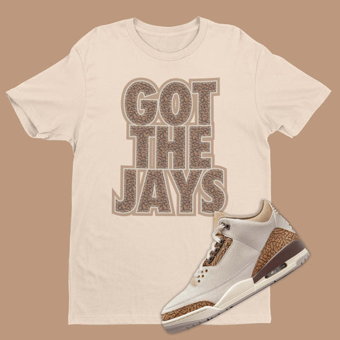 Got The Jays Air Jordan 3 Palomino Matching T-Shirt from SNKADX