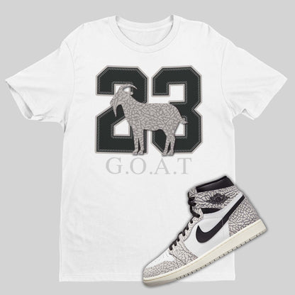 Air Jordan 1 Retro High OG White Cement matching shirt