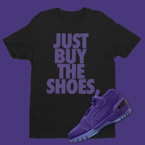 Nike Air Zoom Gneration Court Purple matching shirt in black with 