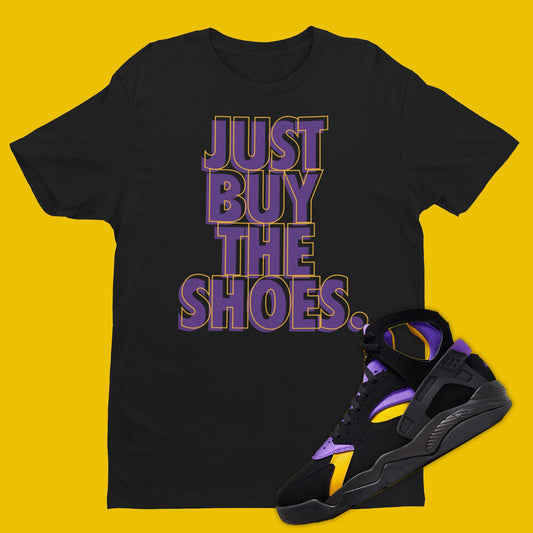 Just Buy The Shoes Nike Air Flight Huarache Lakers Away Matching T-Shirt from SNKADX