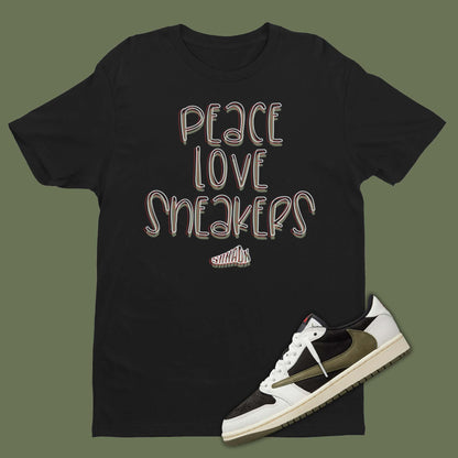 Travis Scott Air Jordan 1 Low Olive Matching Shirt | SNKADX