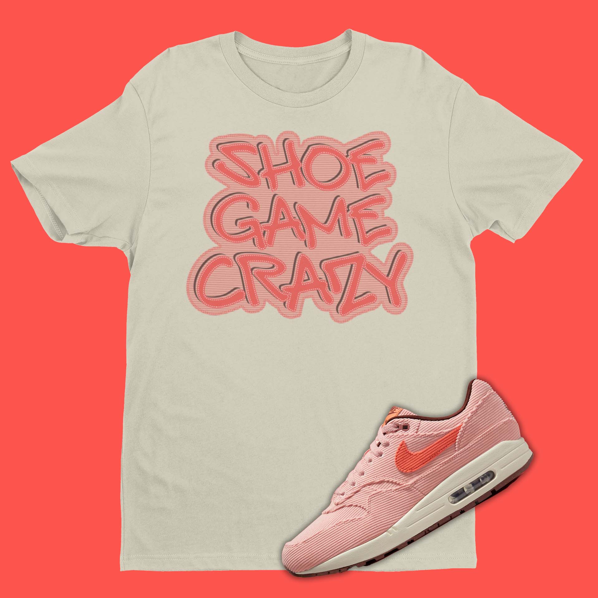 nike air max 1 corduroy coral stardust shirt