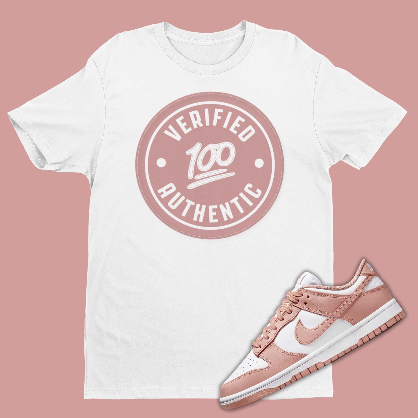 The perfect shirt to match your Nike Dunk Rose Whisper sneakers! Our Match Rose Whisper Dunks t-shirt is made to compliment your kicks. Bring your sneakers to the next level with this Dunk Rose Whisper shirt. Match and feel trendy with this graphic tee!
