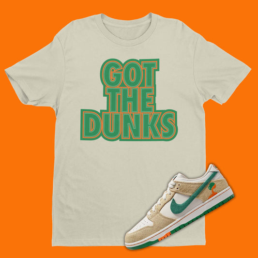 Got The Dunks Jarritos Dunk Low Phantom and Malachite Matching Shirt