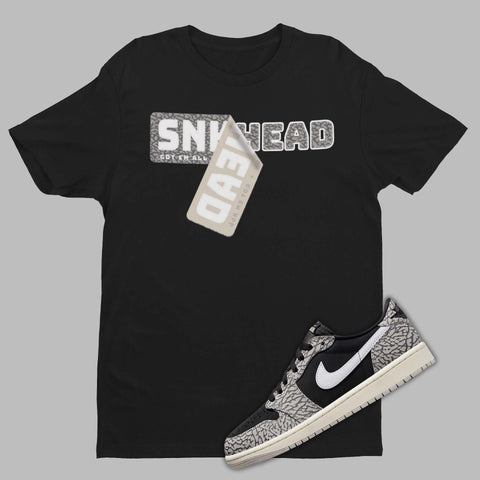 Air Jordan 1 Low Black Cement Matching Shirt And Jordan Outfits | SNKADX