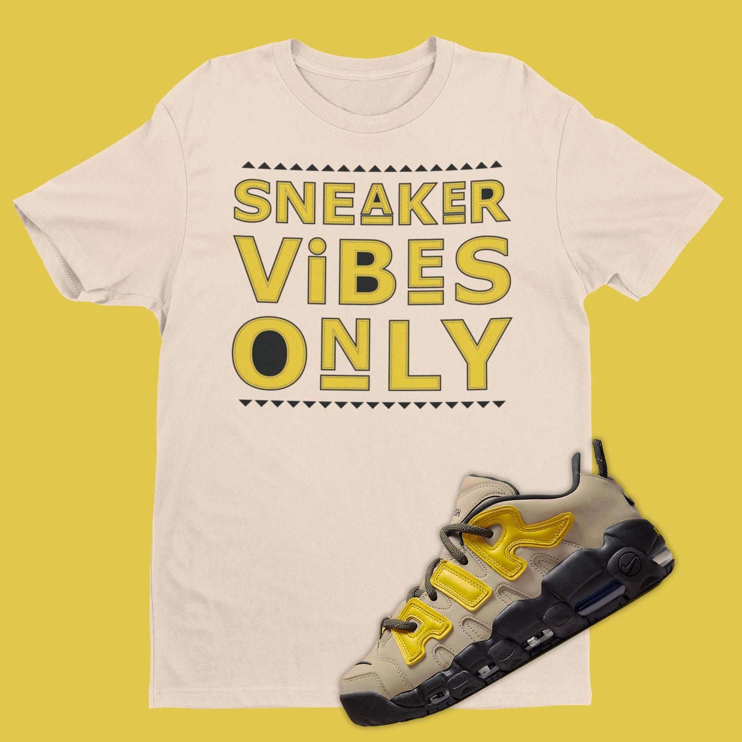 Sneaker Vibes Only Nike Air More Uptempo Ambush Limestone Matching T-Shirt from SNKADX