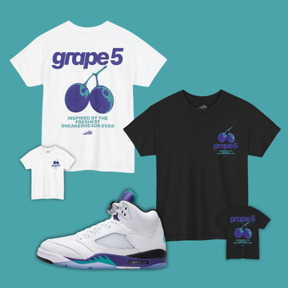 t-shirt bundle for jordan 5 grape 2025