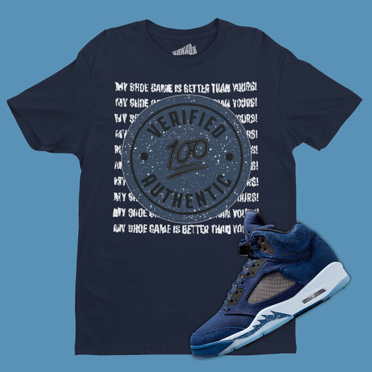 Air Jordan 5 Midnight Navy Matching T-Shirt from SNKADX