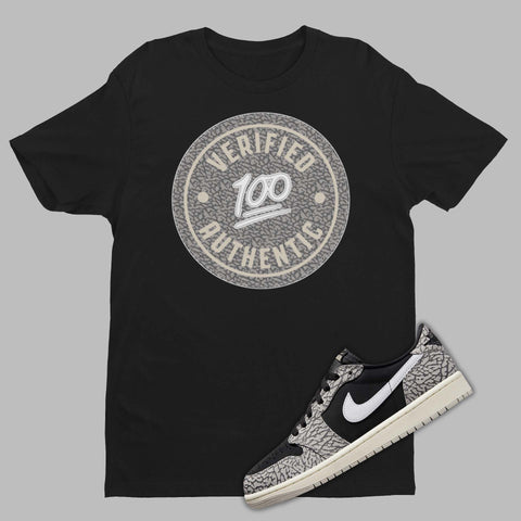 Air Jordan 1 Low Black Cement Matching Shirt And Jordan Outfits | SNKADX