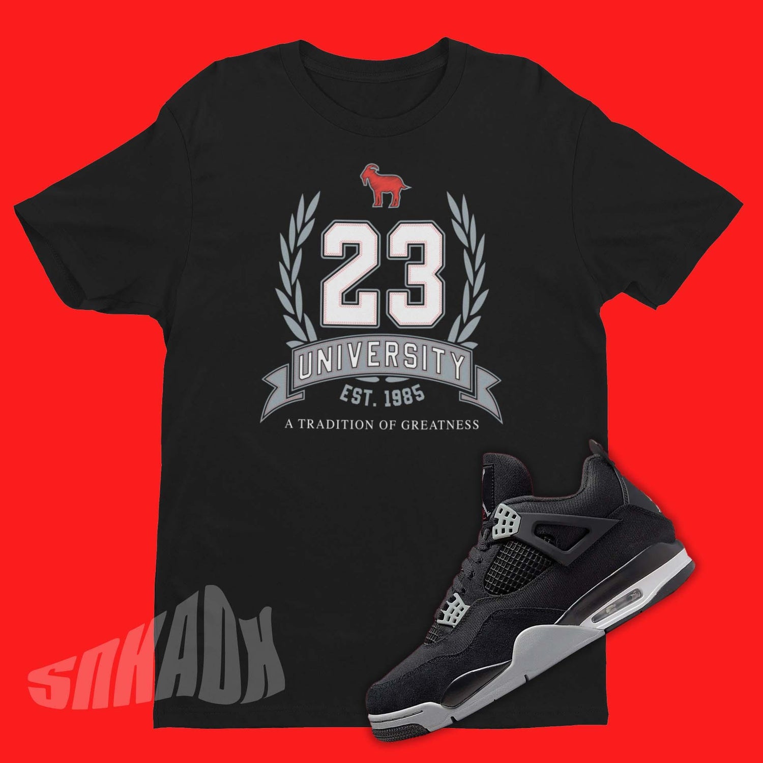 shirt to match Air Jordan 4 Black Canvas
