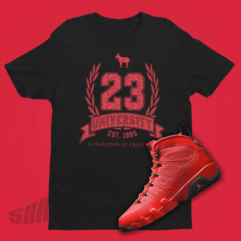 Air Jordan 9 Chile Red Matching Shirt
