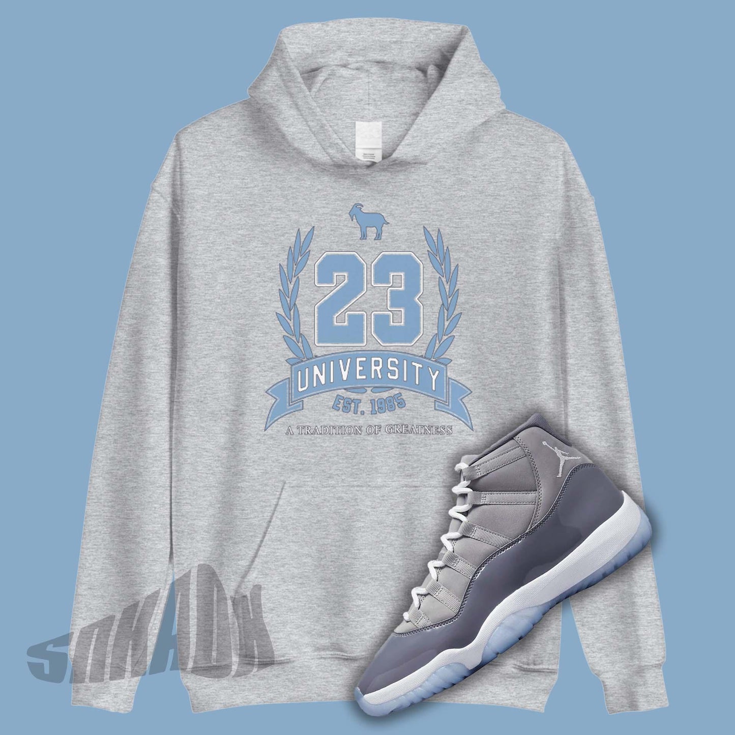 23 University Hoodie To Match Cool Grey Jordan 11